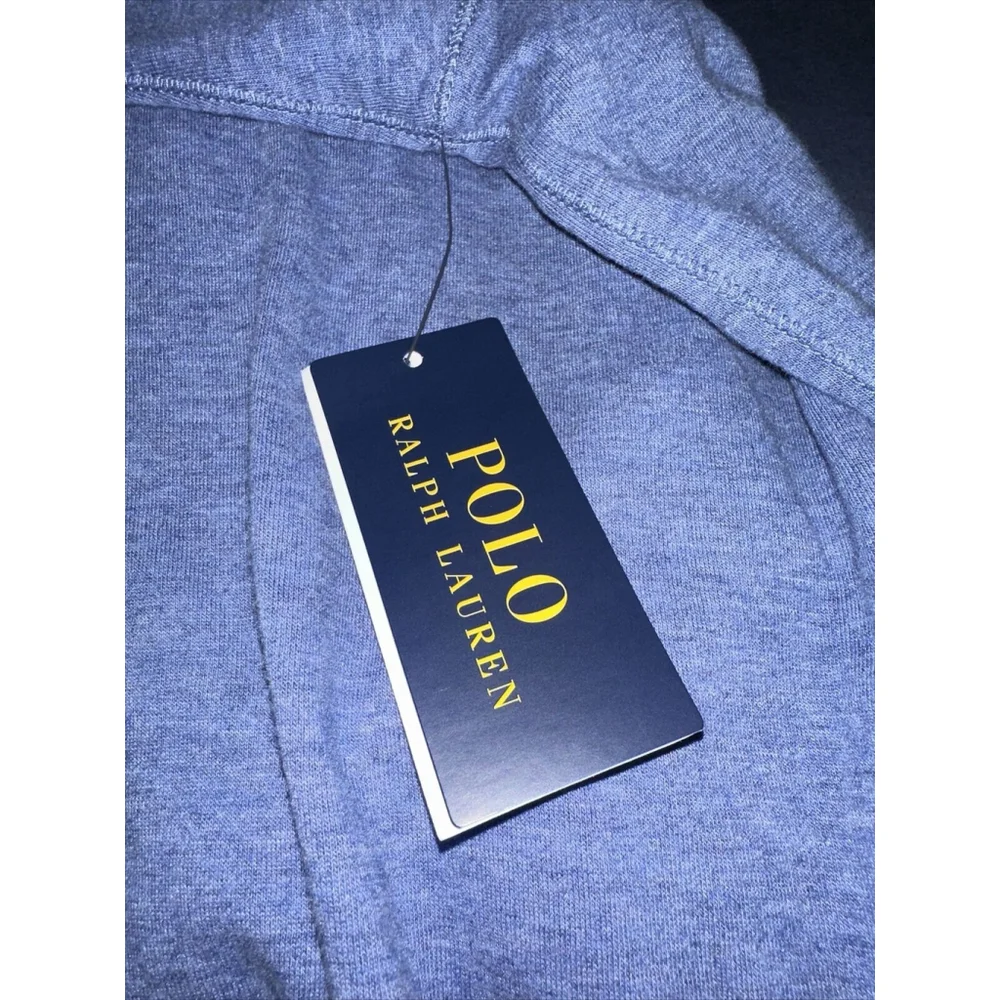 NWT Polo Ralph Lauren Mens Blue Sweater Heather Lux Jersey Half Zip Size‎ 3XLT